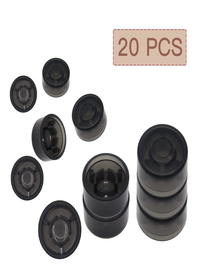 Cheerock 20Pcs Black Guitar Effect Footswitch Topper, Guitar Pedals Footswich Protection Caps, Plastic Guitar Pedal Footswitch Topper Cover for Common Pedal Switches - Image 3